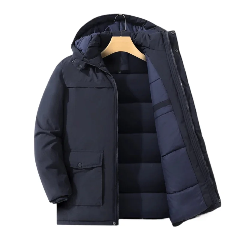 

-15 Degree Winter New High Quality Thickened Cotton Warm Hooded Cotton Jacket for Men Loose Sports Windproof Oversized Jacket