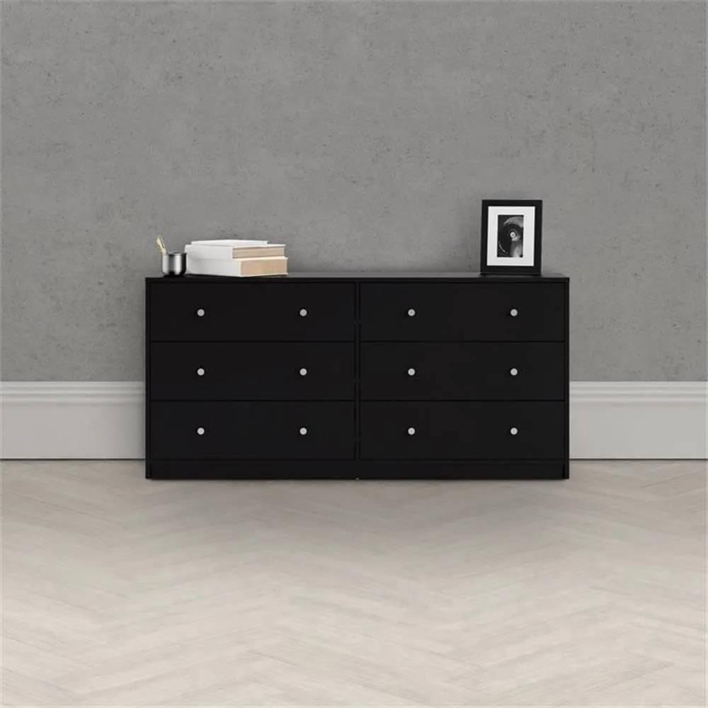 Black Pemberly Row 2-Piece Bedroom Furniture Set: Nightstand and Dresser