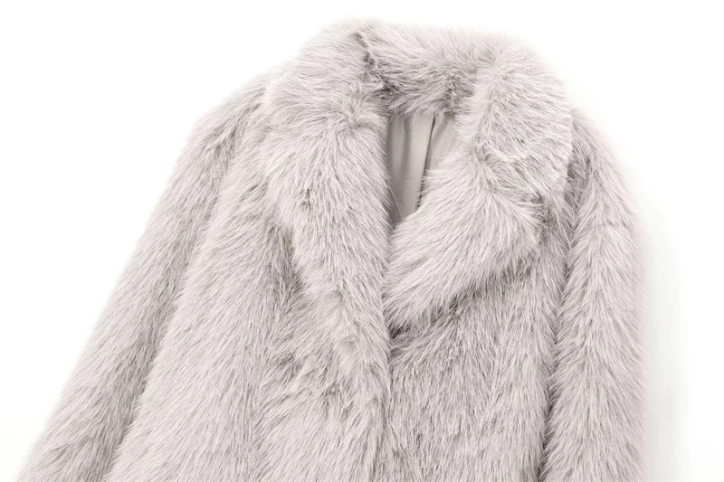 Guobioziy Women's Slim-Fit Faux Fur Coat 2026 Autumn/Winter New Arrival Casual Fashion Trendy Tassel Daily High-Street Style