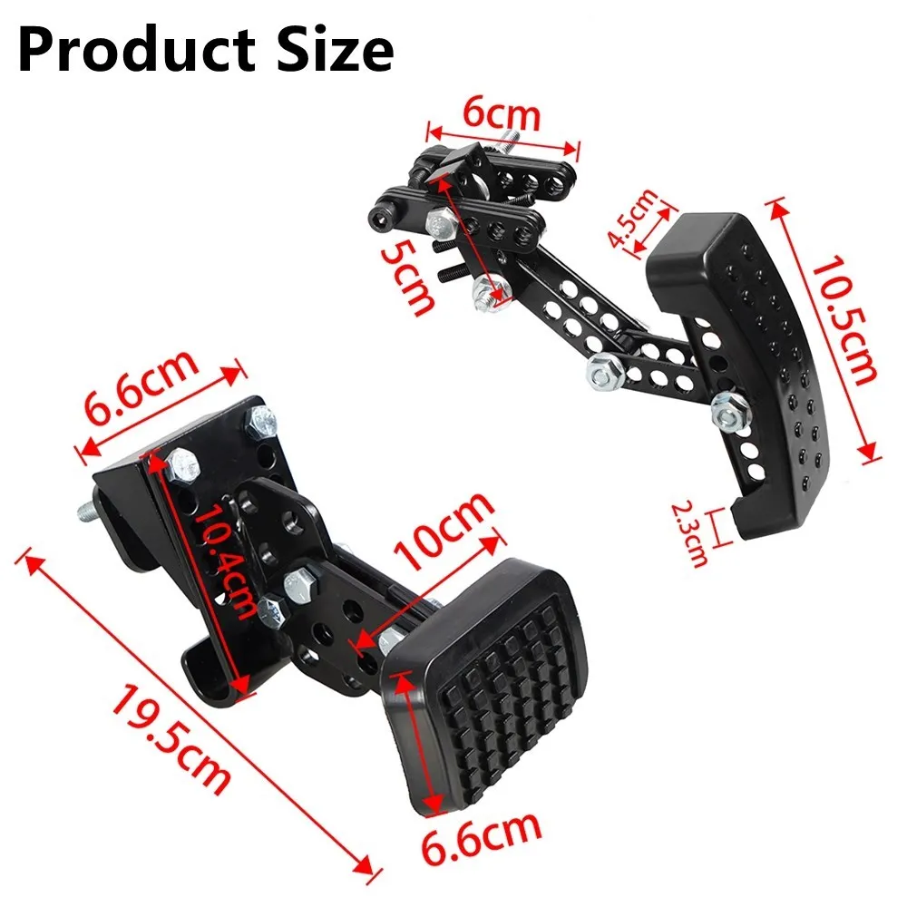 1 Pair Gas and Brake Pedal Extenders Adjustable Length & Angle for Short Drivers People, Kart, Ride on Toys, Driving Cars