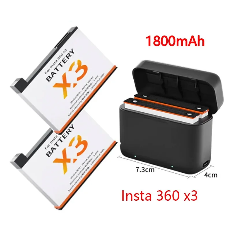 

High Quality 1800mAh Camera Battery for Insta360 ONE X3 Battery for Insta360 ONE X3 Batteries 360 Panoramic Action Accessorie