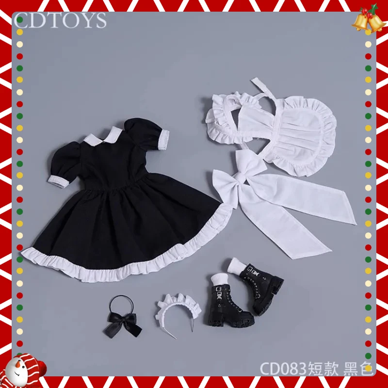 

【2025 Q4】CDTOYS CD083 1/6 Черно-белая горничная Лолита, милое платье, модель одежды для 12-дюймовых женских фигурок солдата, тела