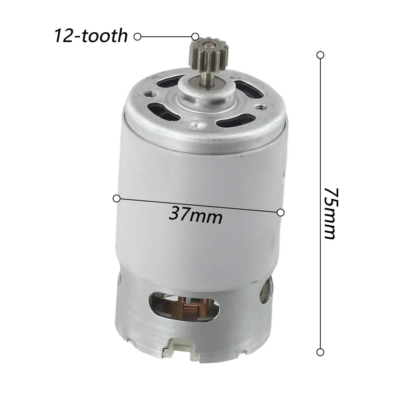 RS550 21V DC Motor With Two-Speed 12 Teeth And High Torque Gear Box For Dril Home DIY Power Tool Replacement Accessories