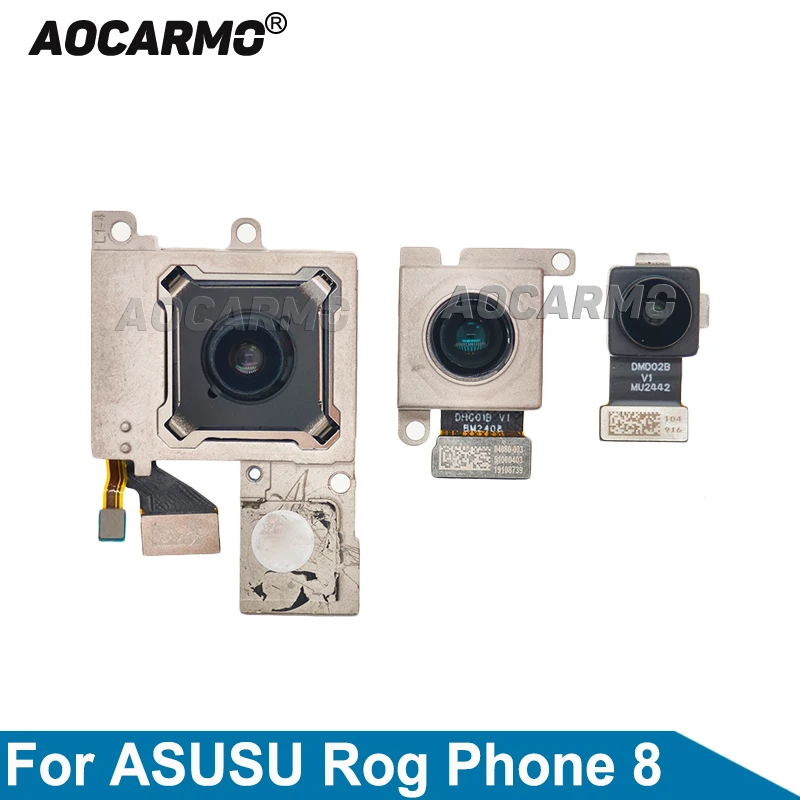 Aocarmo For Asus ROG Phone 8 Pro ROG8 Back Main Camera Telephoto AnWide Rear Set Cameras Flex Cable Module Replacement Pars