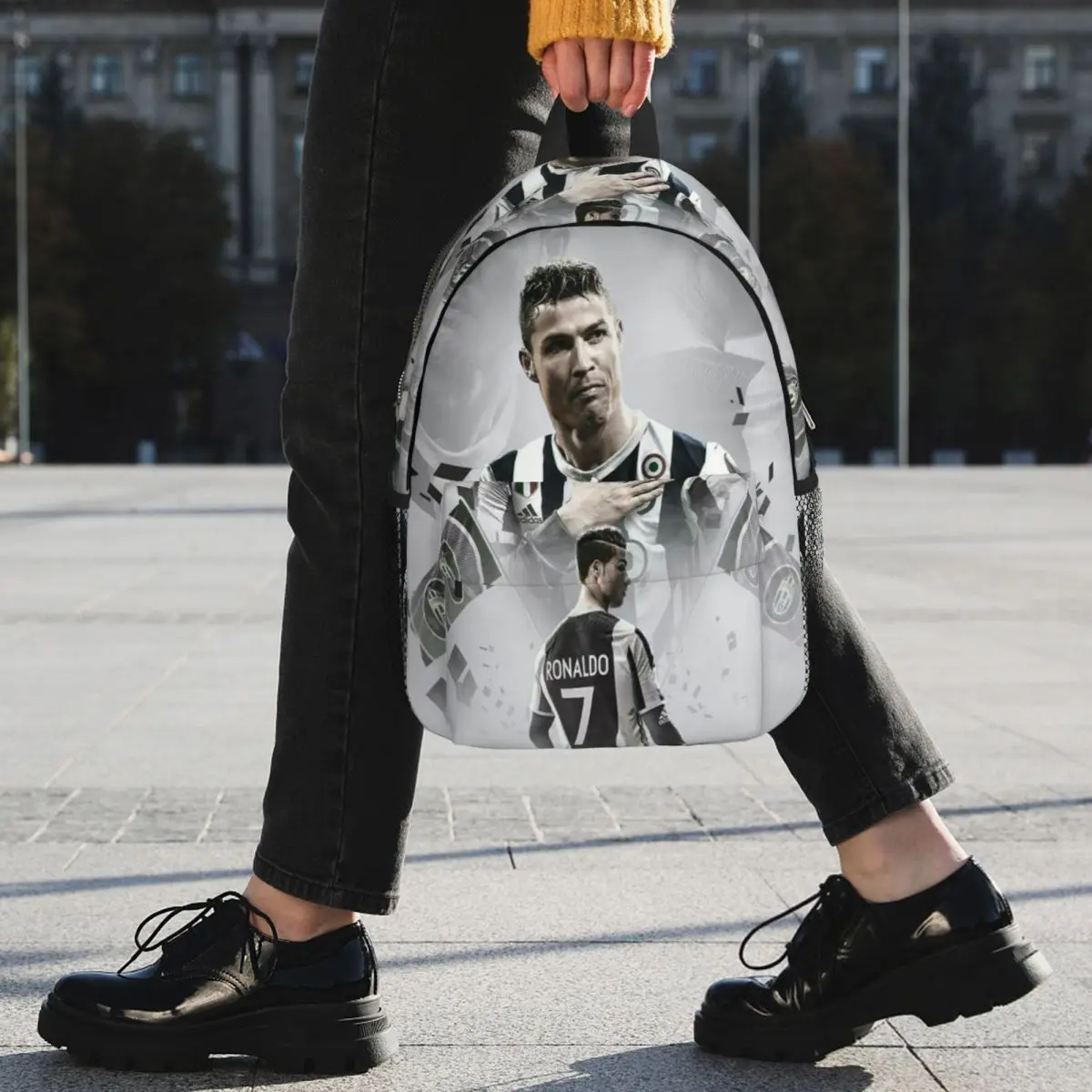 Mochilas CR7 Cristiano Ronaldo, mochila para adolescentes, mochilas escolares de dibujos animados para niños, mochila para ordenador portátil, bolso de hombro de gran capacidad