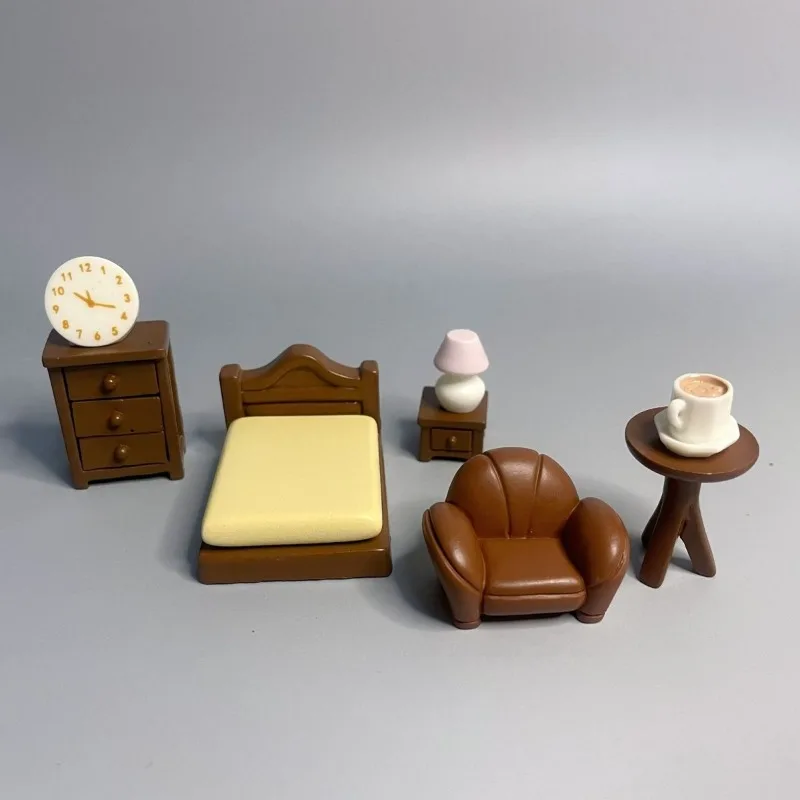 Antike Puppe Miniatur Tisch möbel weiß Puppenhaus Stuhl Sofa Hocker Modell Puppenhaus Dekor Spielzeug Dekoration Zubehör