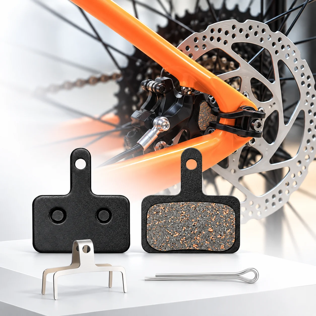 Universal Bicycle Disc Brake Pads Semi Metal Brake Shoes for MTB Road Bike E-Bike Cycling Accessories Replacement Parts