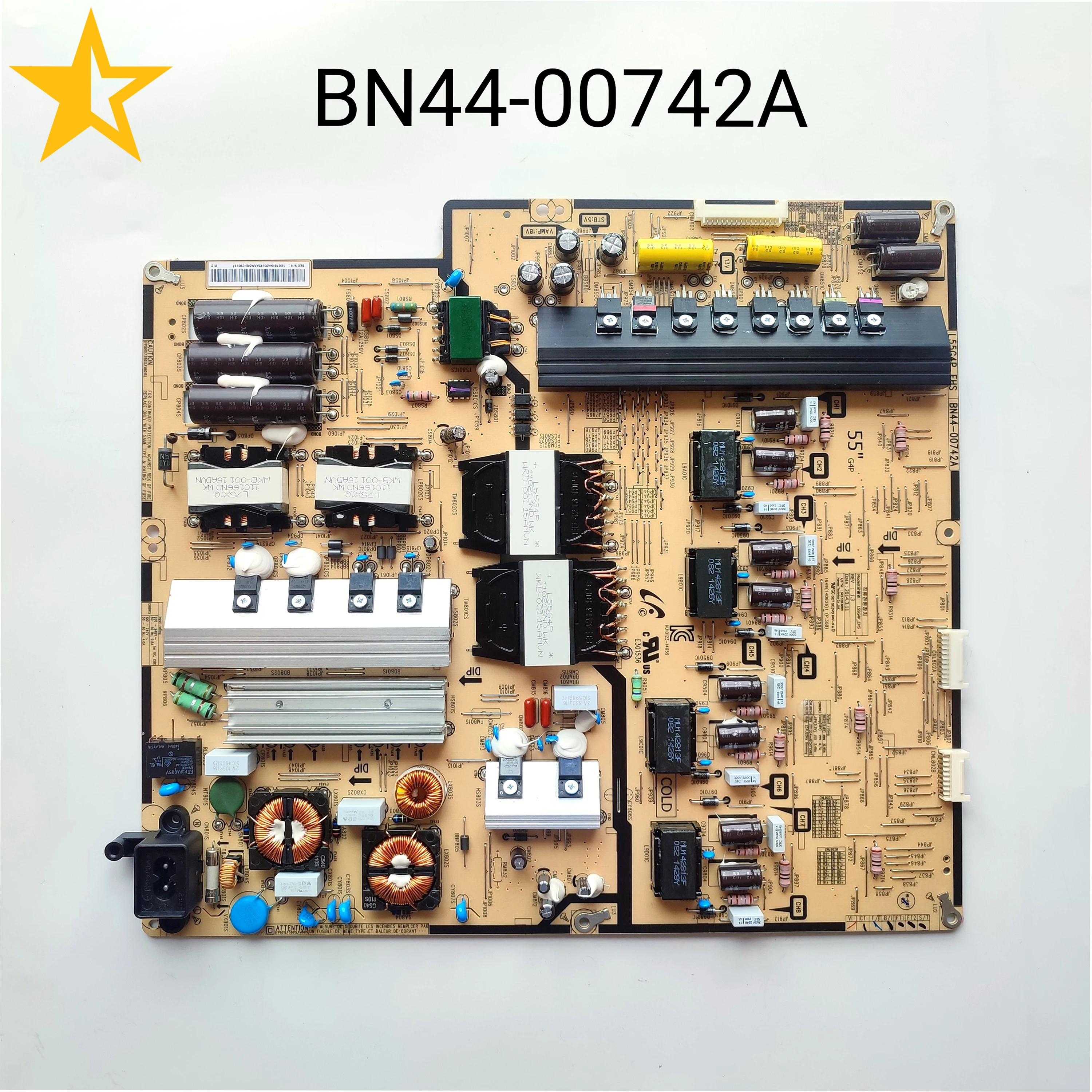 Original Power Supply Board BN44-00742A L55G4P_EHS REV 1.3 is For UA55HU8500 UE55HU7500T UE48HU7500 UN50HU8550FXZA TV Parts