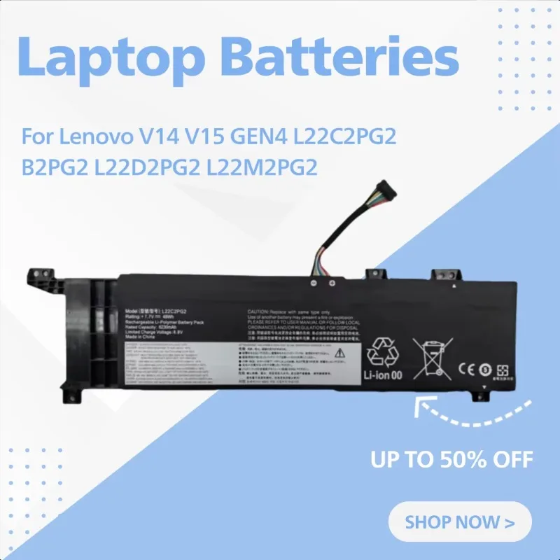 

Аккумуляторы для ноутбуков Lenovo V14 V15 GEN4 L22C2PG2 B2PG2 L22D2PG2 L22M2PG2