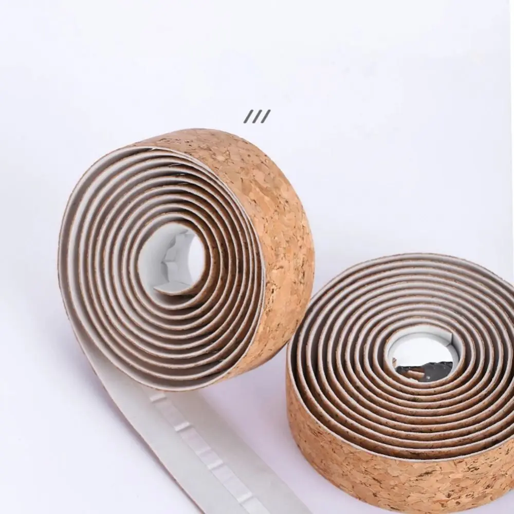 Two Rolls Wood Texture Cycling Handlebar Tape with Handle Blocking Sawdust Grain Handle Bar Tapes Non-slip Sweat Absorption