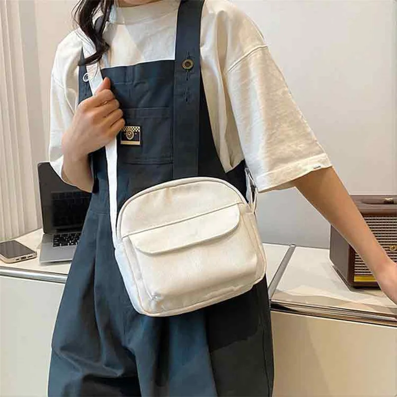 Fashion Small Canvas Crossbody Bags For Women Mini Shoulder Phone Wallet Girl Student Cotton Cloth Mini Female Handbags Flap