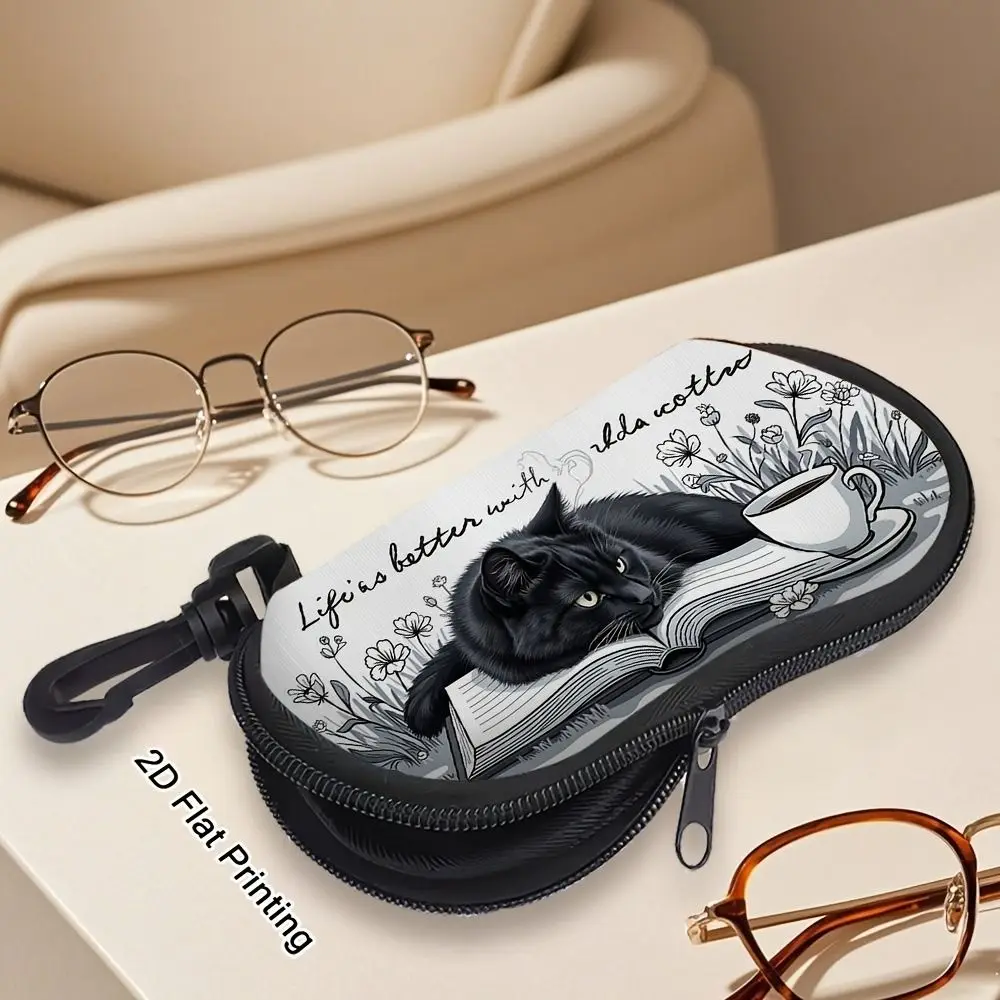 

Nylon Sunglasses Storage Bag with Keyring Durable Hanging Sunglasses Solid Color Portable Sunglasses Pouch Eyewear Accessories
