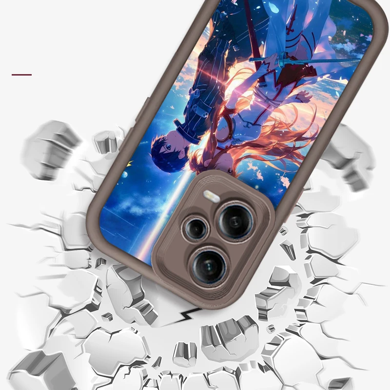 حافظة هاتف كرتونية أنيمي للكلمات الفنية عبر الإنترنت ، سلم للعين لهاتف ريدمي نوت 13 12 12C 11 11S 10 10C 10A 9A 9A برو 5G فوندا #4