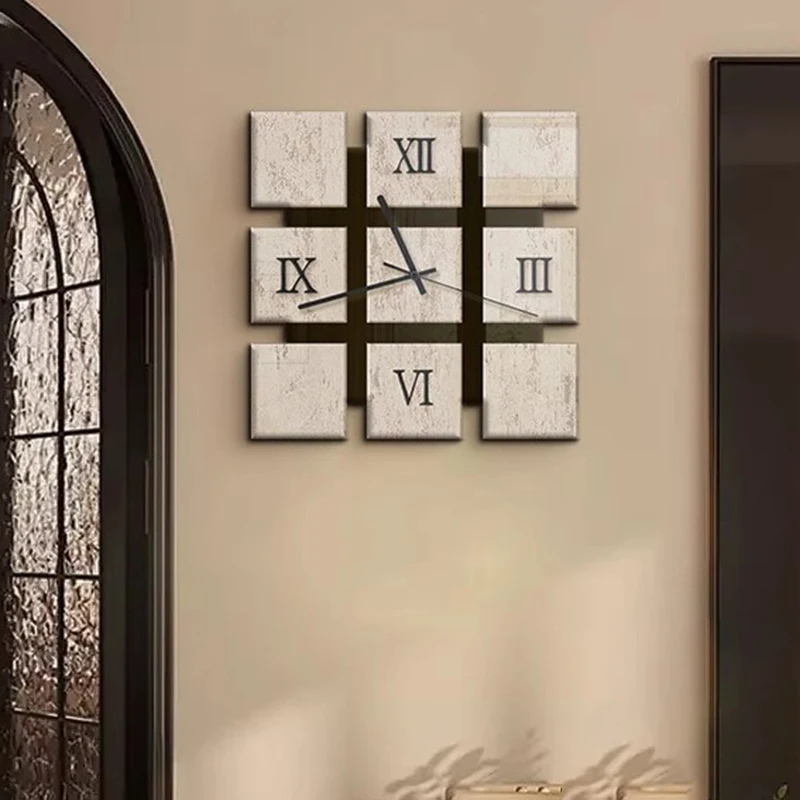 Vintage Wall Clocks Silent Wireless Luxury Large Size Clock Nordic Creativity Interior Ornaments Clock Modern Home Furniture