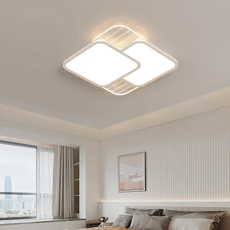 Modern Simple Ultra-thin Bedroom LED Ceiling Light Living Room Study Full Spectrum Eye Protection Remote Control Ceiling Lamp