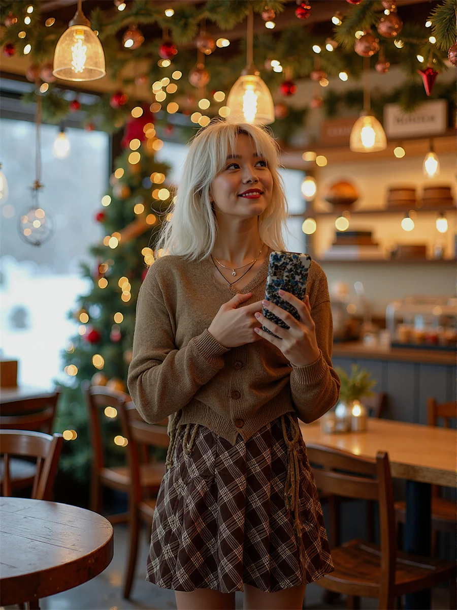 منقوشة الإمبراطورية نمط Preppy التنانير للمرأة مكتب ملابس حريمي الربيع الطيات الكاحل طول الرقص الباليه فتاة أضعاف سوينغ تتدفق