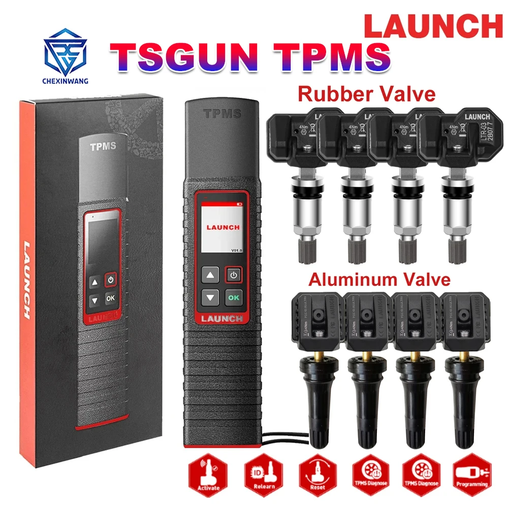 Launch X431 TSGUN TPMS 315/433 MHZ 2w1 czujnik RF X-431 TSGUN czujnik ciśnienia w oponach samochodowych detektor programowanie narzędzie