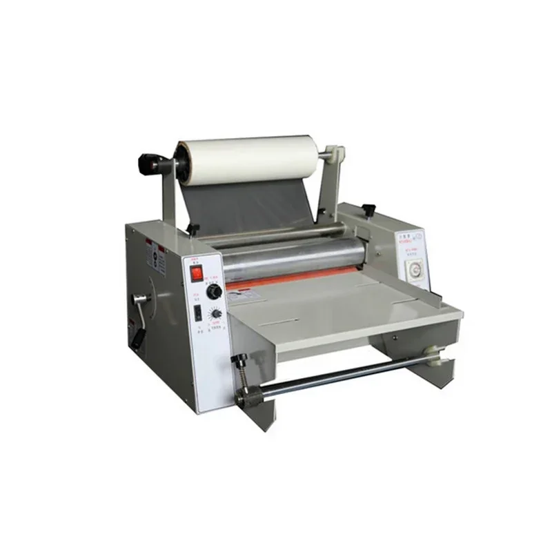 

DC-380 hot and cold mounting single and double-sided anti curling large steel roller structure laminating machine