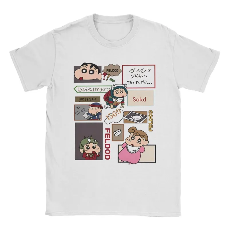 

Women's Crayon Shin Chan T-shirt Japanese Cartoon Pure Cotton Plus Size Women's T-shirt Casual Short Sleeved Round Neck T-shirt