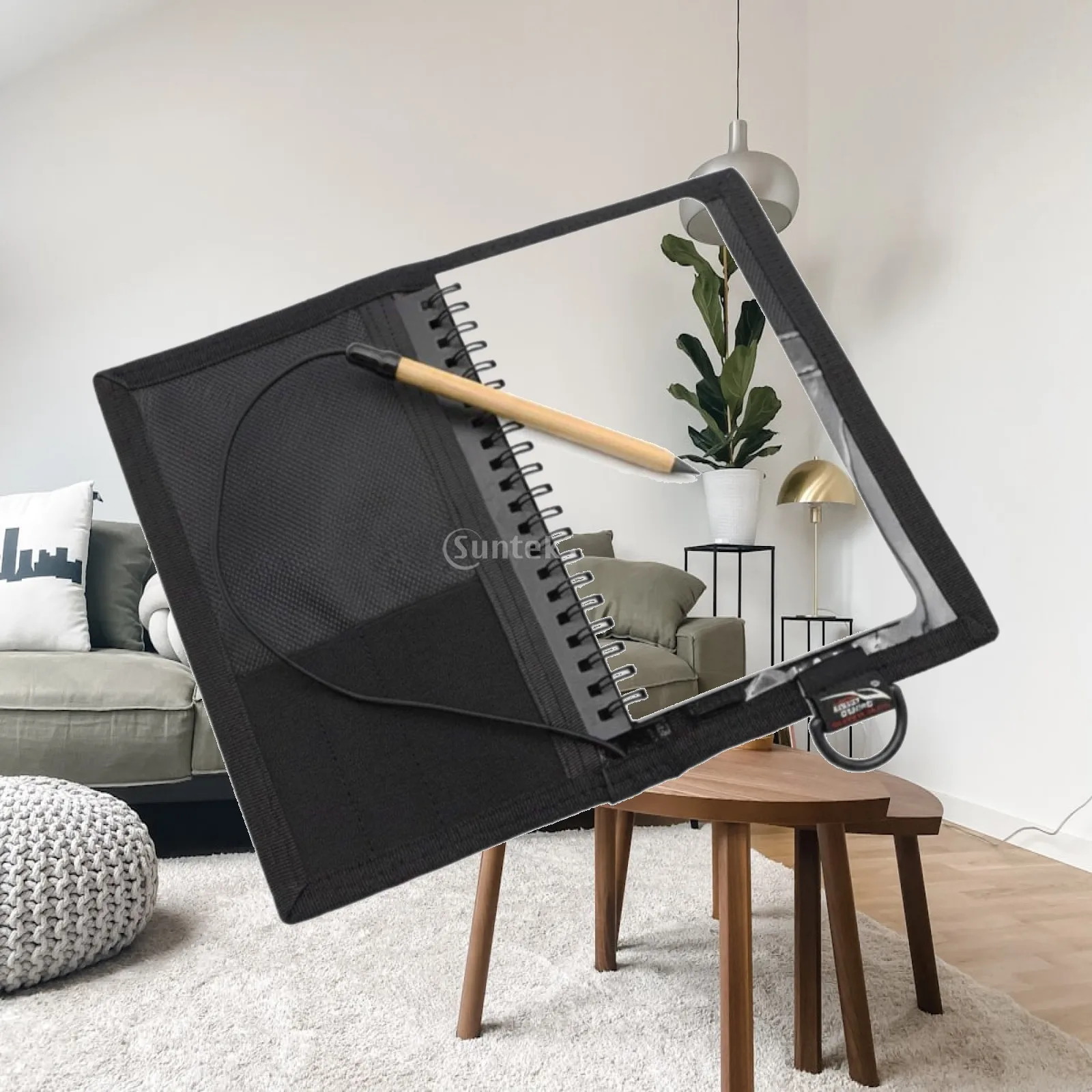 Coiled Underwater Notebook D-Loop Attachment Notebook Attached Writing Implement