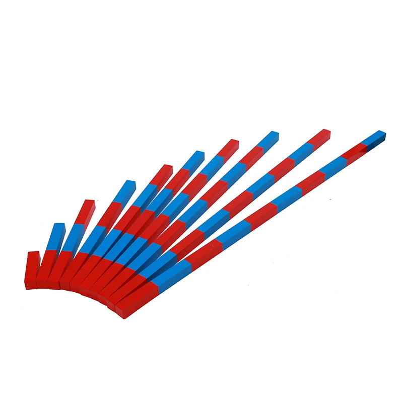 Varillas numéricas de 10 a 100, palos de madera, juguetes de matemáticas Montessori, equipo educativo de matemáticas, herramientas de aprendizaje temprano, juego de conteo