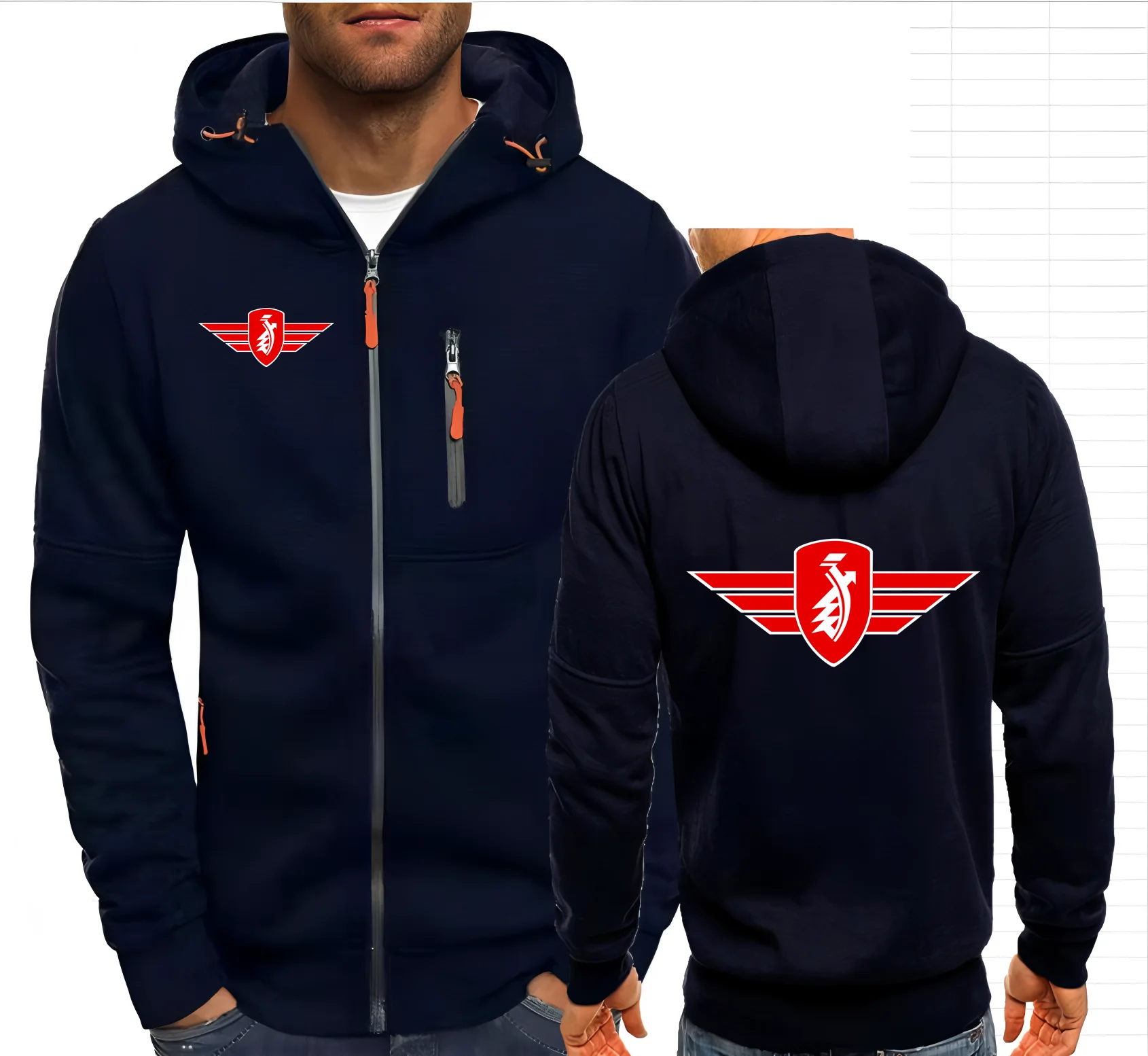 Limitado Zündapp Zundapp motocicleta hombres sudaderas con capucha sudadera diseño de cremallera Sudadera con capucha hombres ropa deportiva chaqueta Casual