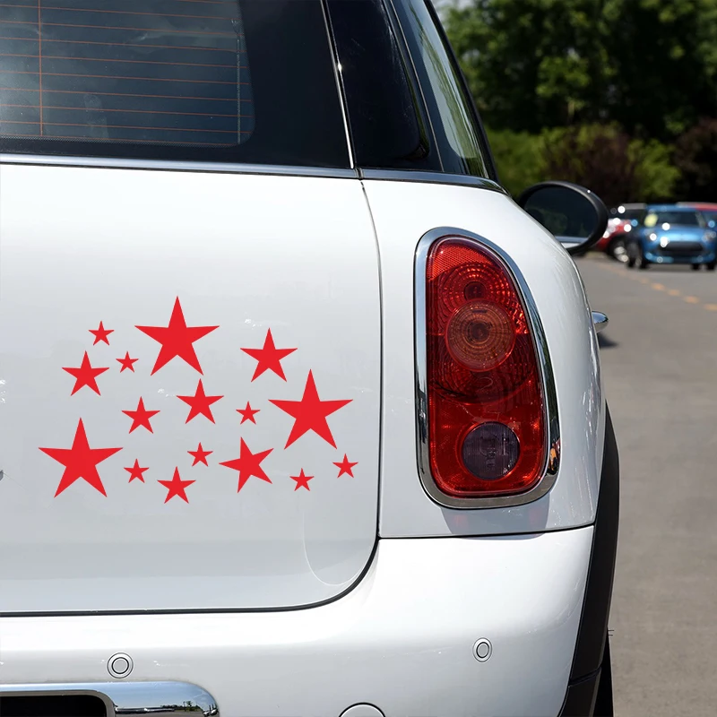 G077 20X13CM Vinyl Decal STARS Car Sticker Waterproof Auto Decors on Car Body Bumper Rear Window