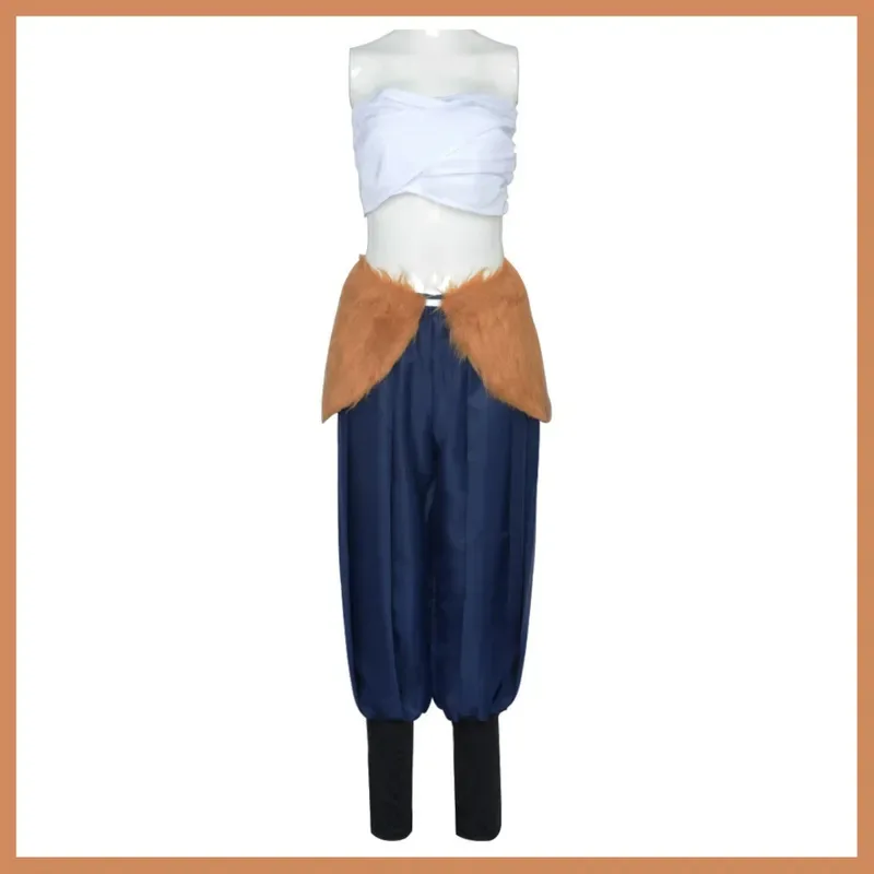 Disfraz de Anime Hashibira Inosuke para mujer, conjunto completo con peluca, Tops de tubo sexys, pantalones, decoraciones de cintura, traje de Halloween