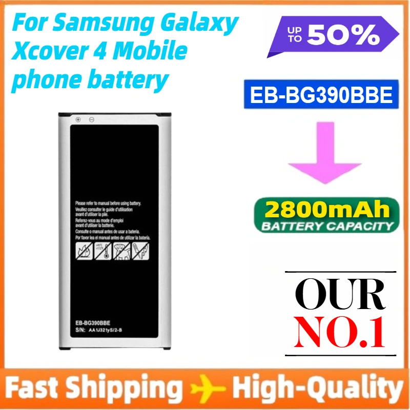 Replacement Battery EB-BG390BBE 2800mAh for Samsung Galaxy Xcover 4 Xcover 4s SM-G390F SM-G398F Mobile Phone Batteries
