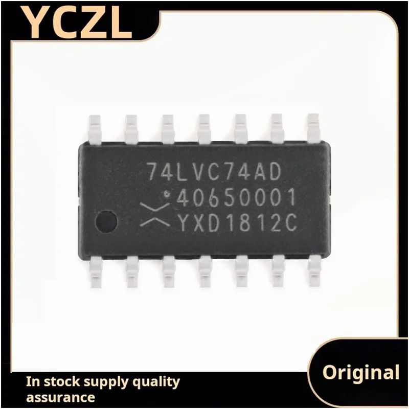 10 قطعة أصلية أصلية 74LVC74AD ، 118 SOIC-14 وظيفة إعادة الضبط مزدوجة D-نوع حافة إيجابية الزناد #1