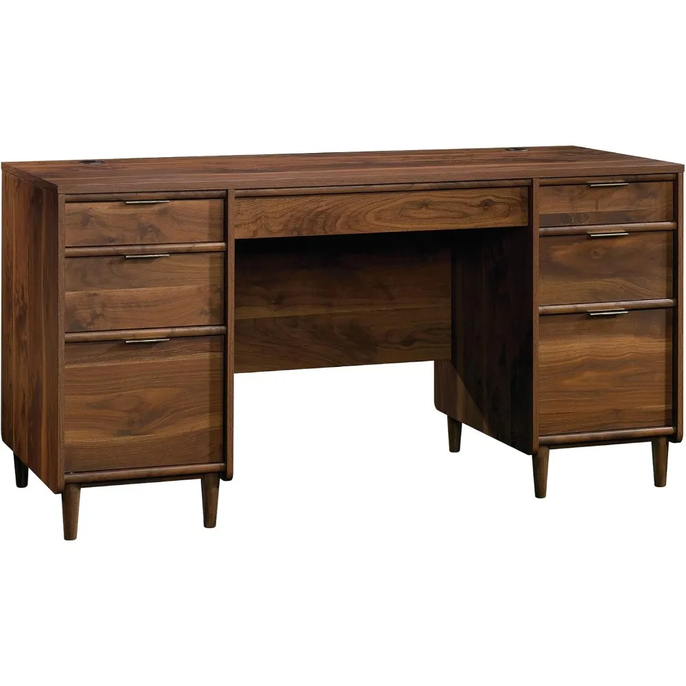 Sauder Clifford Place Executive Desk, in Grand Walnut finish