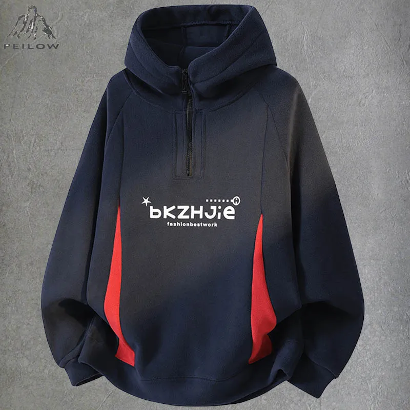 

Autumn winter new style polar fleece jacket men fleece Hoodies clothing velvet Coats thickened lambswool men's half-open sweater