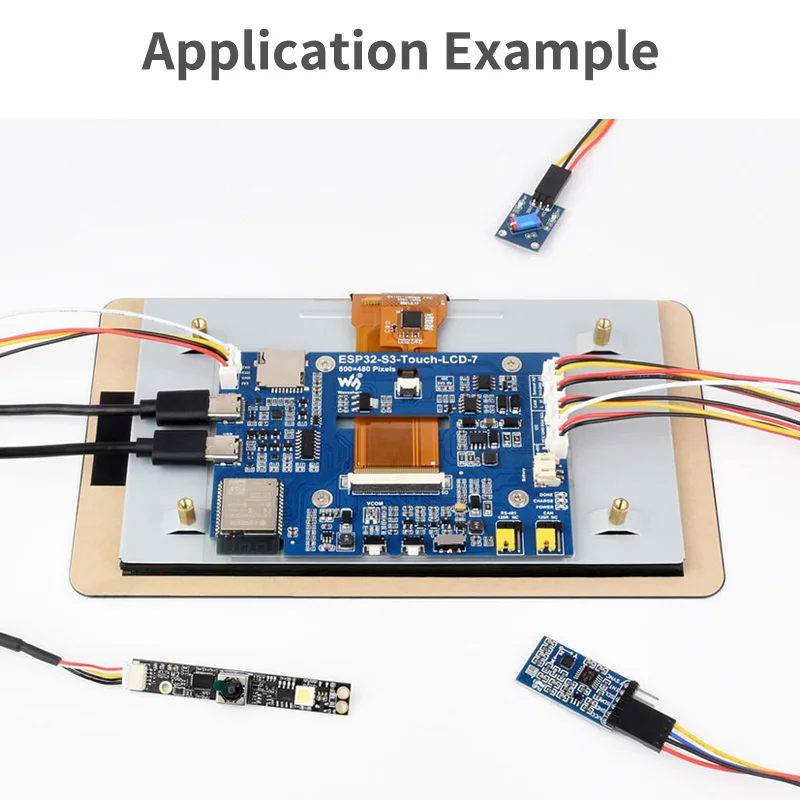 Imagem -05 - Touch Display Development Board Tela 800x480 Lx7 Processador Dual-core Flash 8m Wifi Bt5 Gui Lvgl Hmi Esp32 Esp32-s3