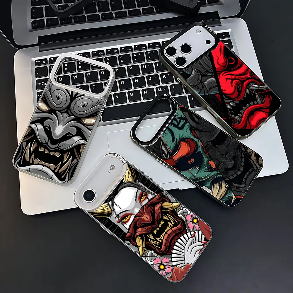 اليابان شبح الوجه الساموراي جراب هاتف ممن لهم Reno14 Reno13 Reno12 Reno11 Reno10 Reno8 Reno7 6 5 Z F T Pro زائد 5G ماتي الغطاء الخلفي