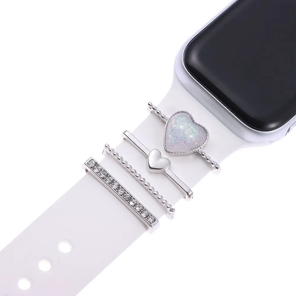 Smart Watch Strap Trim Rings, 4-Piece Metal Decorative Charm Set description 10
