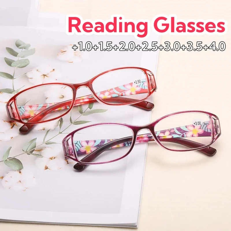 

Простые и универсальные очки для пресбиопии с принтом, унисекс, ультра легкие HD прозрачные линзы, прочные удобные очки для дальнего зрения