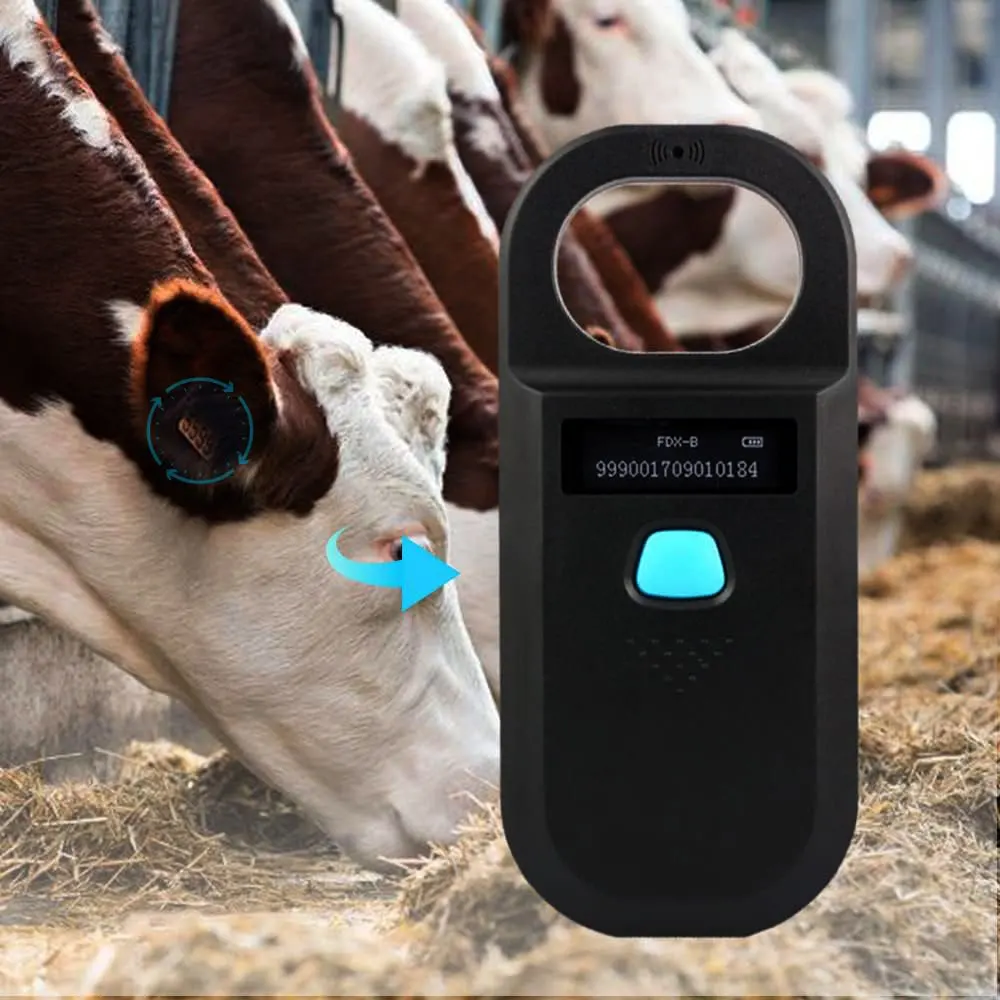 الحيوانات الأليفة رقاقة الماسح الضوئي قابلة للشحن تتفاعل EMID مايكرو رقاقة قارئ الماسح الضوئي 134.2 كيلو هرتز 125 كيلو هرتز 15 أرقام الحيوانات الأليفة رقاقة معرف الماسح الضوئي للحيوانات