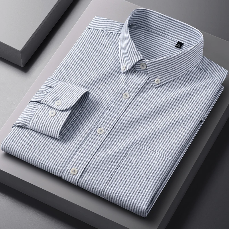 

Men's long-sleeved cotton shirt, breathable, high-quality, suitable for all seasons, casual, soft and comfortable, daily use.