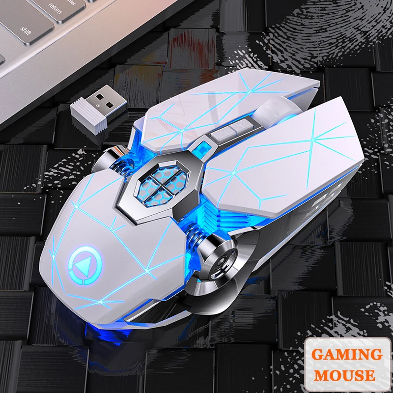 

2.4G Wireless Mouse RGB Rechargeable Mouse Ergonomic Optical USB Silent Mause 1600DPI LED Backlit Gaming Mice For Laptop Gamer