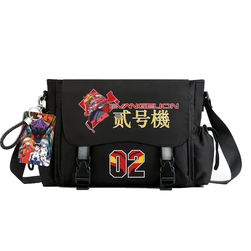 Neon Genesis Evangelion men\'s and women\'s new simple creative cartoon picture casual and versatile one-shoulder crossbody bag