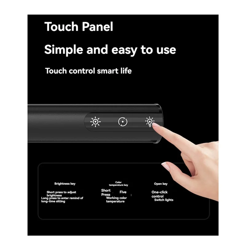 LICE-Monitor Light Bar Touch / Wireless Remote Dual Control Eye Protection Anti-Glare USB Reading Light For Computer