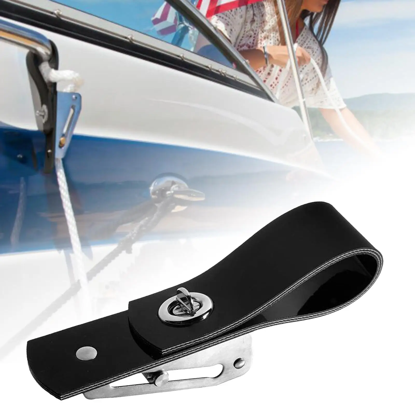 Boat Fender Height Adjuster Black ABS Rustproof Hanger Strap Marine Accessories for Yacht Rails - view 3