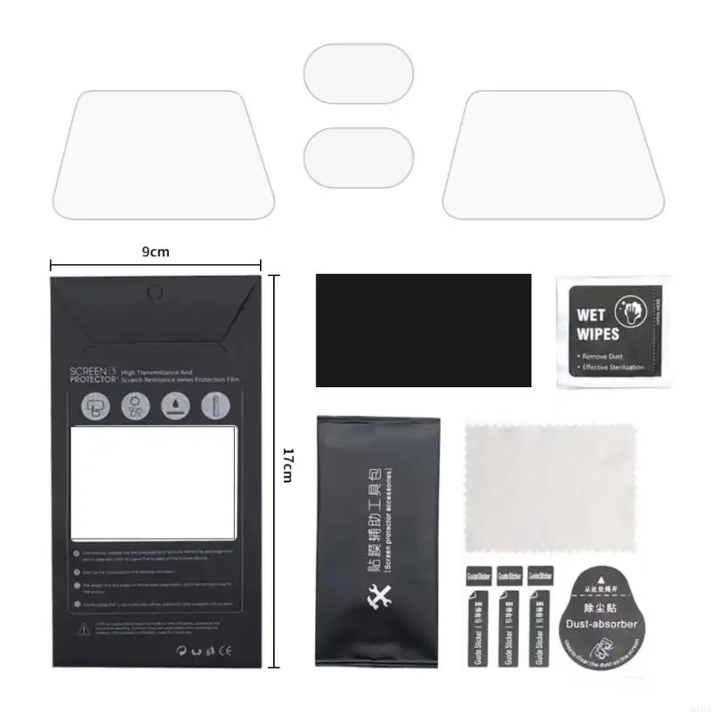 270b Sensores lentes câmera transparência transparência cobrem fácil instalar, sem bolha, para