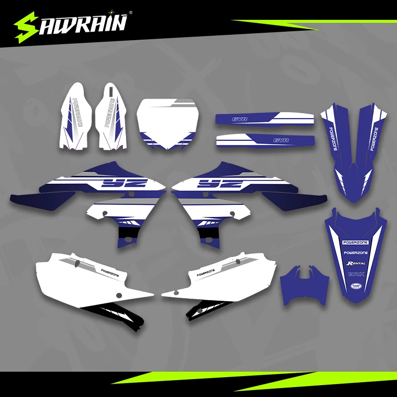 

Sawrain Motorcycle Graphics Backgrounds Decal Stickers Kits for YAMAHA 19-23 YZF250 18-22YZF450 19-22 WRF450 20-23 WRF250 01
