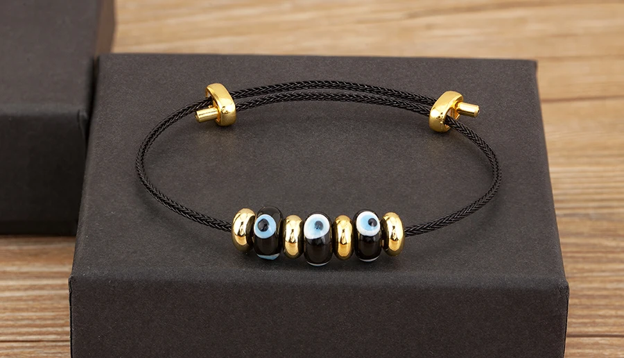 Nidin Neue Mode Glück Türkischen Bösen blick Seil Armband Einstellbar Für Frauen Weibliche Punk Stil Persönlichkeit Design Schmuck Geschenke – Detail 16