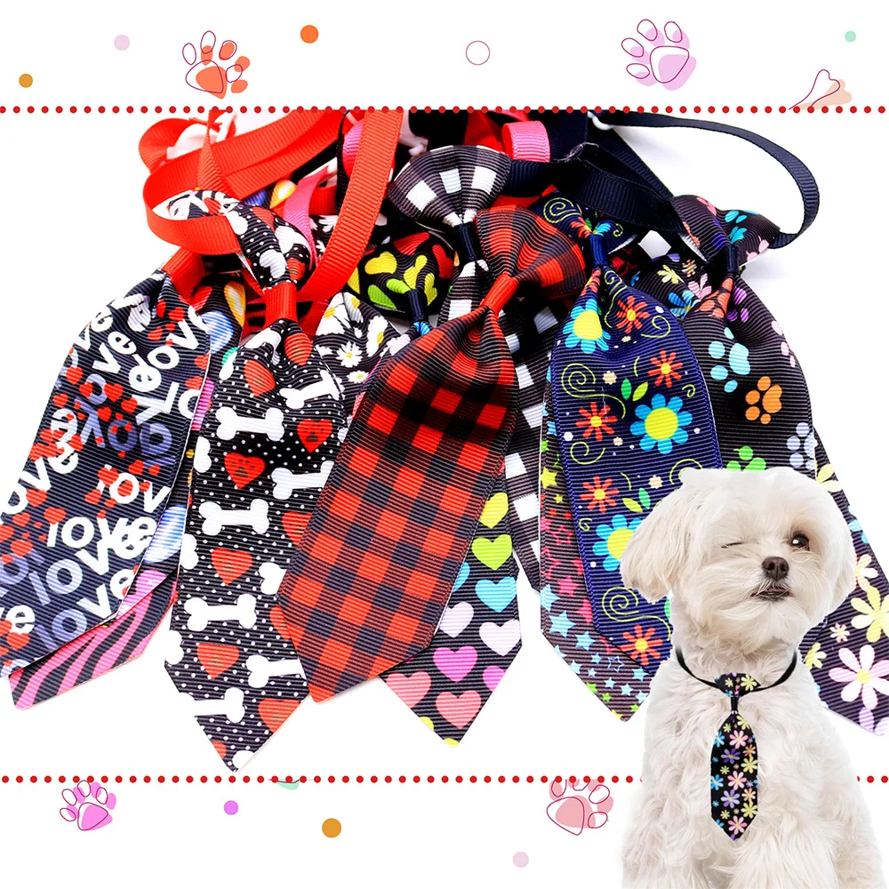 

10PCS Adjustable Pet Neckties For Small Dogs and Cats Puppy Dog Bow Ties Collars Necklaces Fashion Dog Accessories Cat Neck Ties