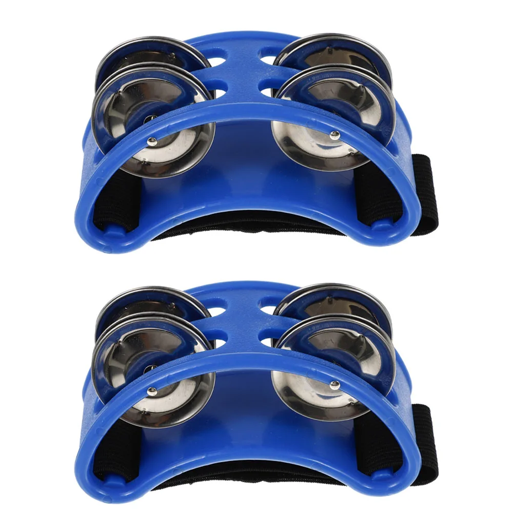 

2pcs Foot Tambourine Kids Music Education Rhythm Percussion Bell For Children Musical Instrument Stage Perform Tool Percussion