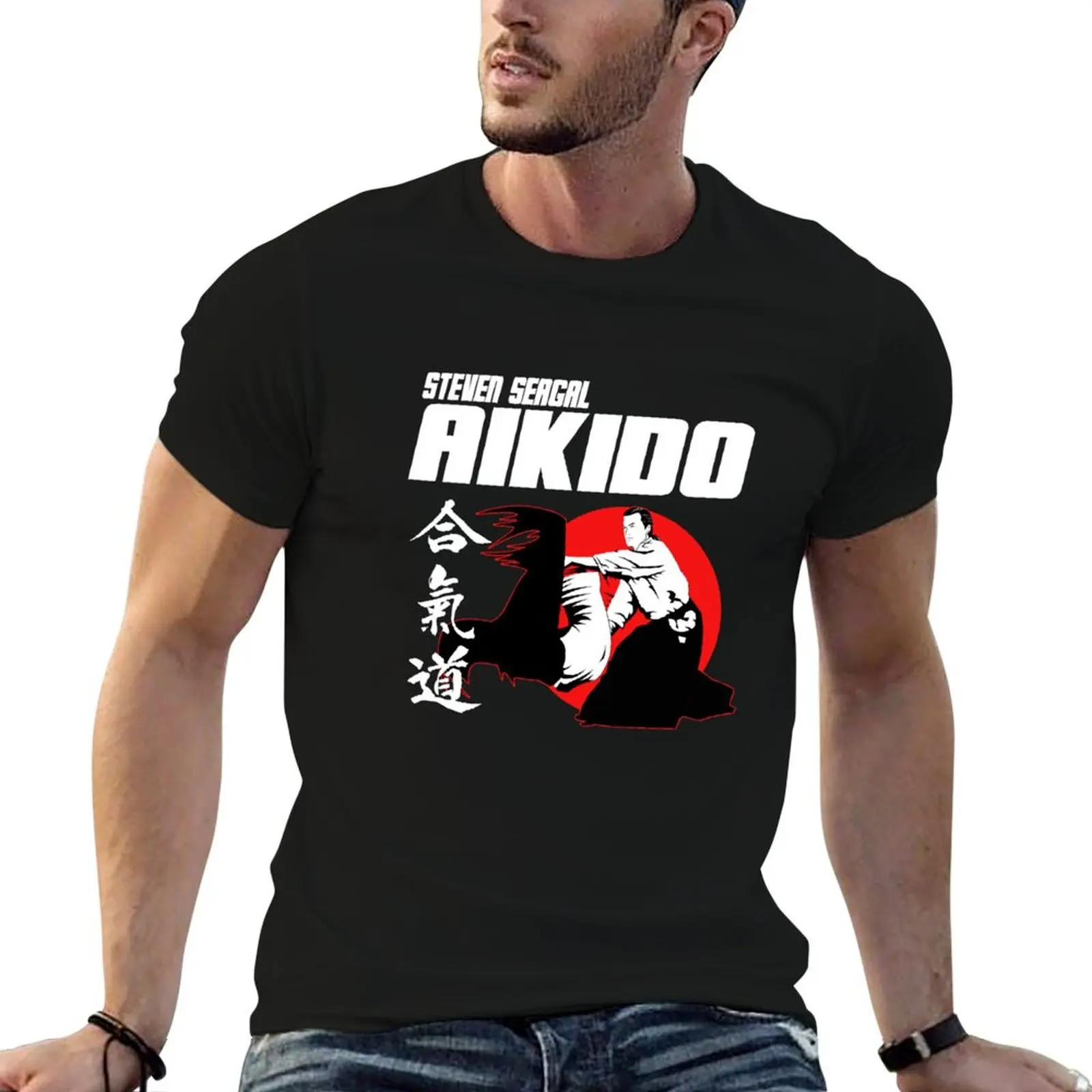 

STEVEN SEAGAL AIKIDO For Fans T-Shirt men t shirt cotton 100% t shirts for man graphic funny anime t shirts oversize T-Shirt