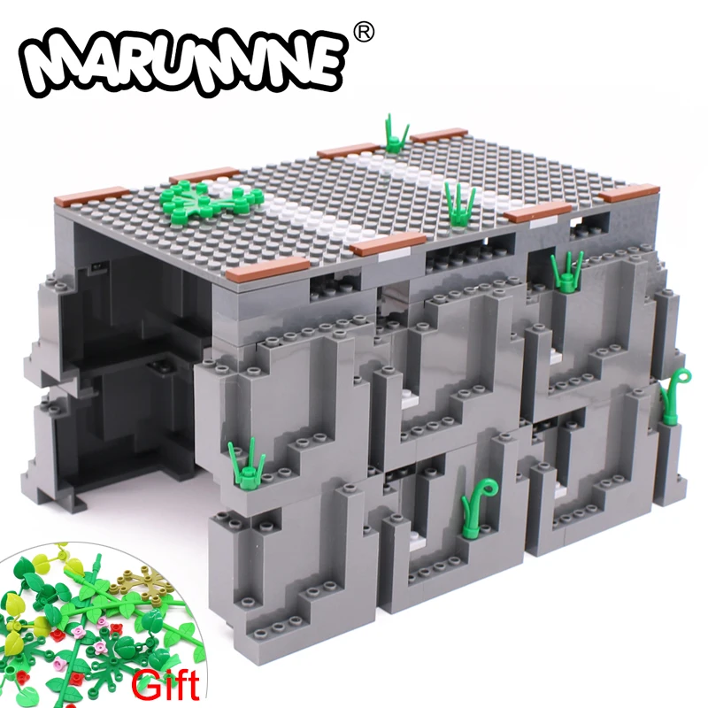 

Marumine MOC Train Tunnel Mountain City Railway Compatible 53401 Block Building Model Kit Classic Construction Scenes Brick Set