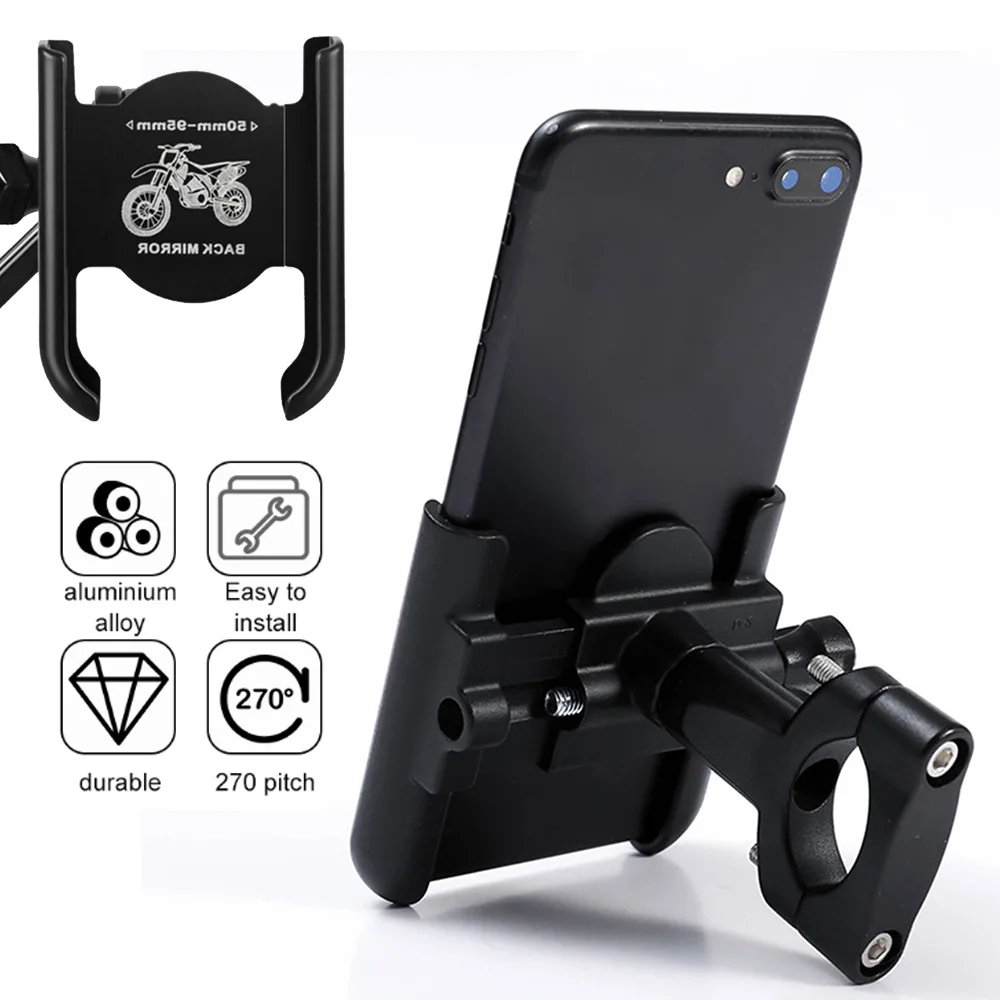 Aluminium Legierung Fahrrad Telefon Halter GPS Halterung Handy Ständer Motorrad Rückspiegel Lenker Halterung für iPhone Xiaomi